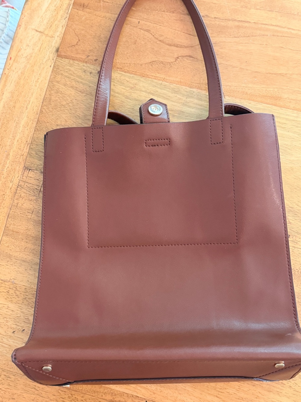 Structured Banana Republic Brown Leather Tote Bag – Cognac/Brown